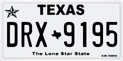 TX license plate DRX9195