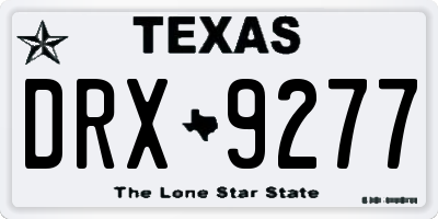 TX license plate DRX9277