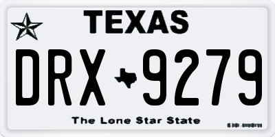 TX license plate DRX9279