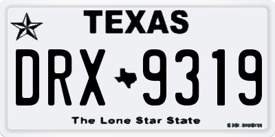 TX license plate DRX9319