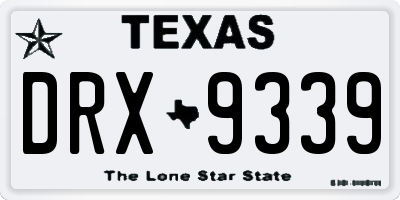 TX license plate DRX9339