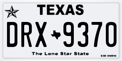 TX license plate DRX9370