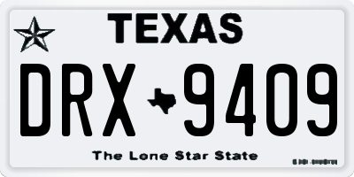 TX license plate DRX9409