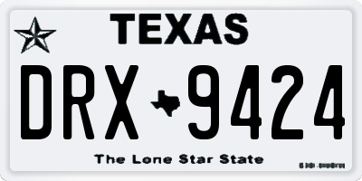 TX license plate DRX9424