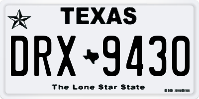 TX license plate DRX9430