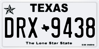 TX license plate DRX9438