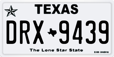 TX license plate DRX9439