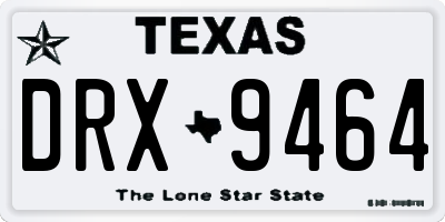 TX license plate DRX9464
