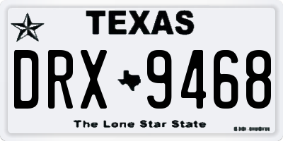 TX license plate DRX9468