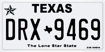 TX license plate DRX9469