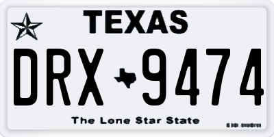 TX license plate DRX9474