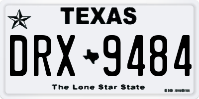 TX license plate DRX9484