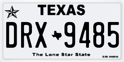 TX license plate DRX9485