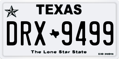 TX license plate DRX9499