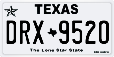 TX license plate DRX9520