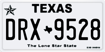 TX license plate DRX9528