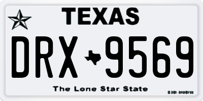TX license plate DRX9569