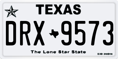 TX license plate DRX9573