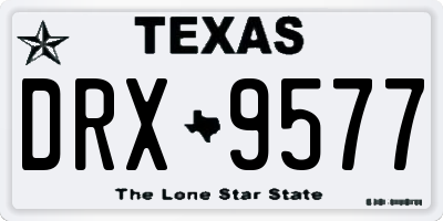 TX license plate DRX9577