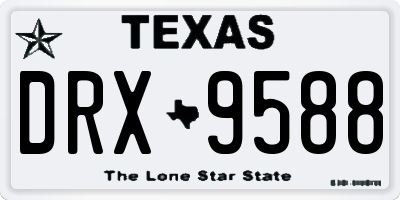 TX license plate DRX9588