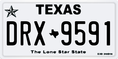 TX license plate DRX9591