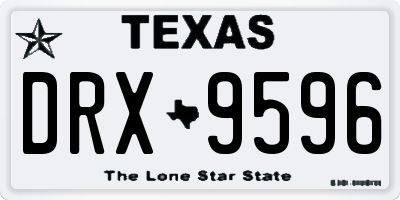 TX license plate DRX9596