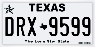 TX license plate DRX9599
