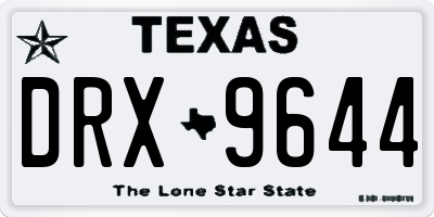 TX license plate DRX9644