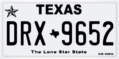 TX license plate DRX9652