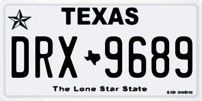 TX license plate DRX9689