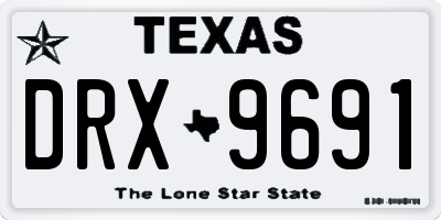 TX license plate DRX9691