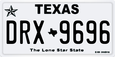 TX license plate DRX9696