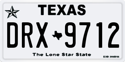 TX license plate DRX9712