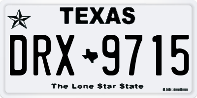TX license plate DRX9715
