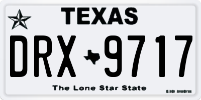 TX license plate DRX9717