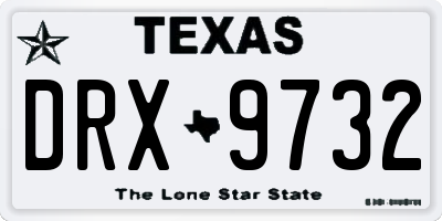TX license plate DRX9732