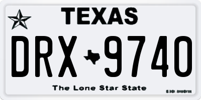 TX license plate DRX9740