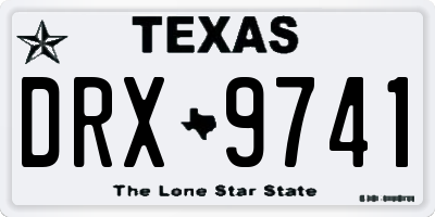 TX license plate DRX9741