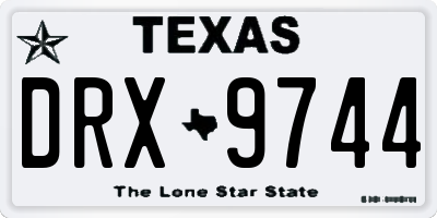 TX license plate DRX9744