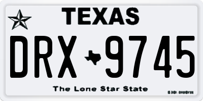 TX license plate DRX9745