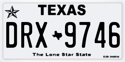 TX license plate DRX9746