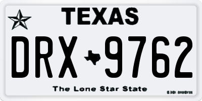 TX license plate DRX9762