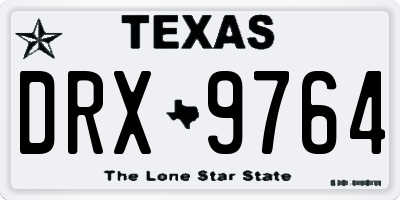 TX license plate DRX9764