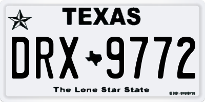 TX license plate DRX9772
