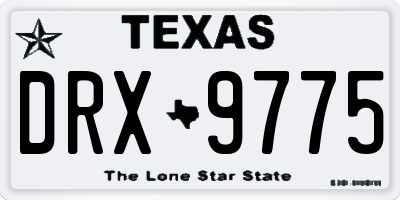 TX license plate DRX9775