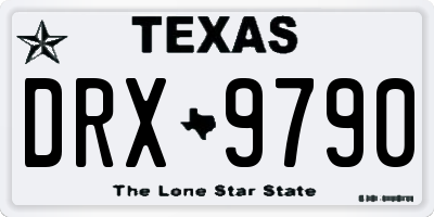 TX license plate DRX9790