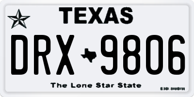 TX license plate DRX9806