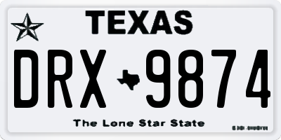 TX license plate DRX9874