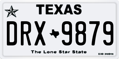 TX license plate DRX9879