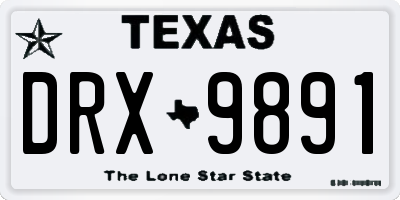 TX license plate DRX9891